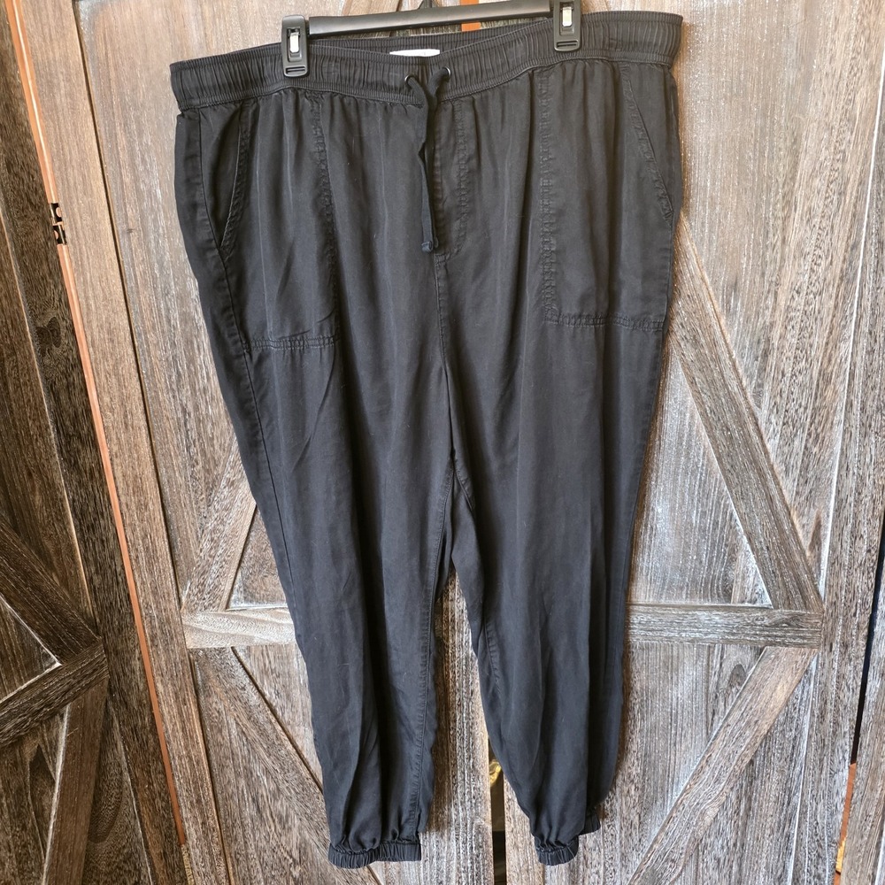 A Beautiful Soul Pants Women's Size B (2X) Black Joggers Lyocell Comfort Pockets